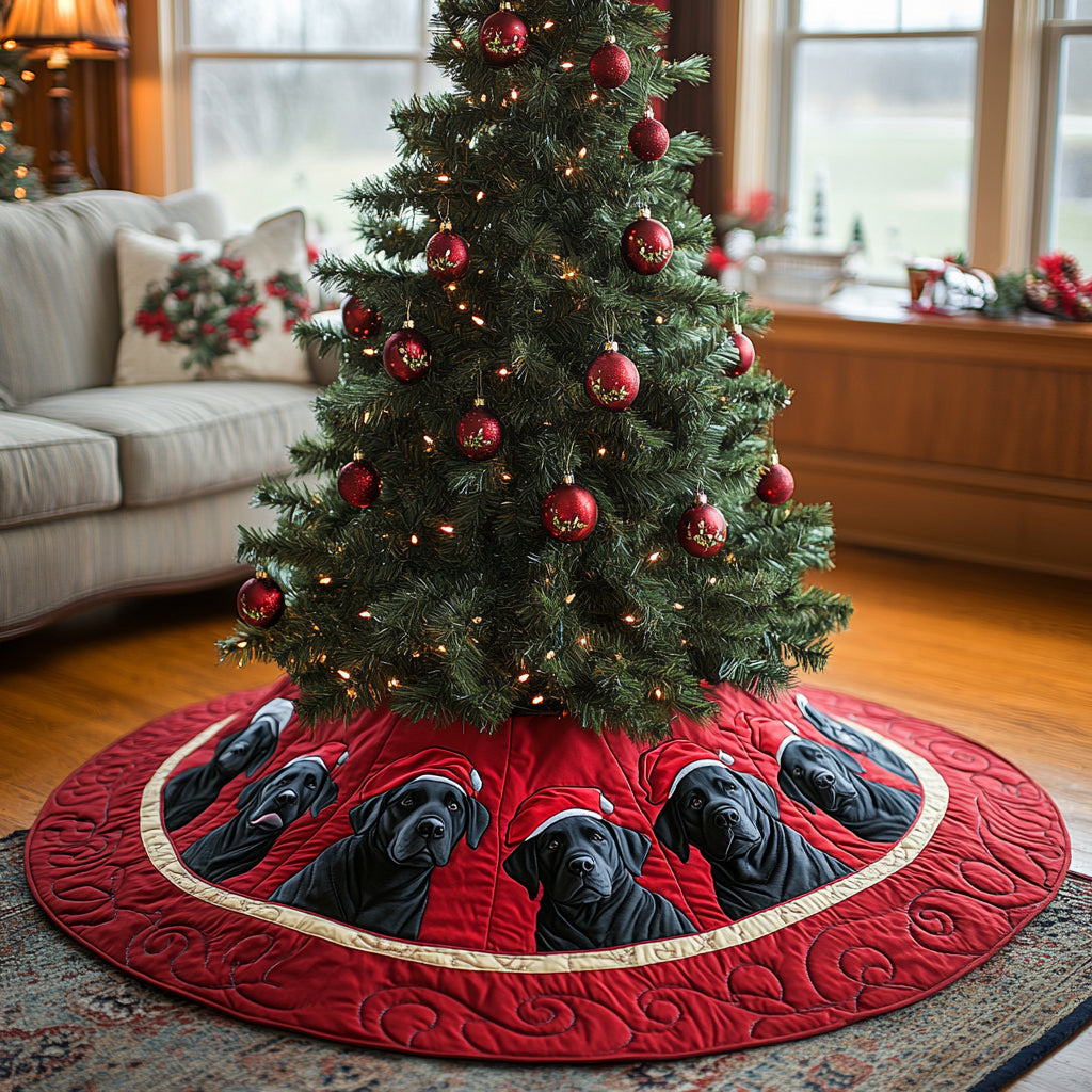 Merry Fetch Christmas Quilted Tree Skirt-Myprintsy
