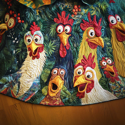 Merry Flock Quilted Christmas Tree Skirt-Myprintsy
