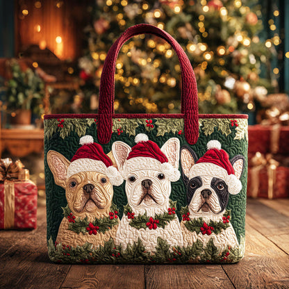 Merry Frenchies Quilted Tote Bag VTQ-Myprintsy