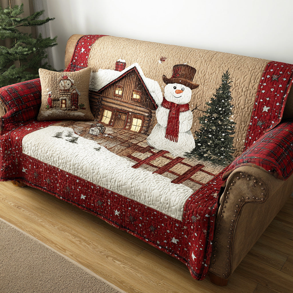 Merry Frost Field Quilted Sofa Cover VTQ-Myprintsy