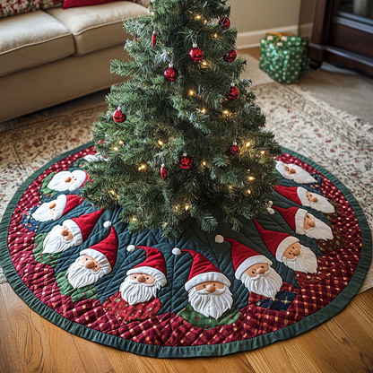 Merry Gnome Christmas Quilted Tree Skirt-Myprintsy