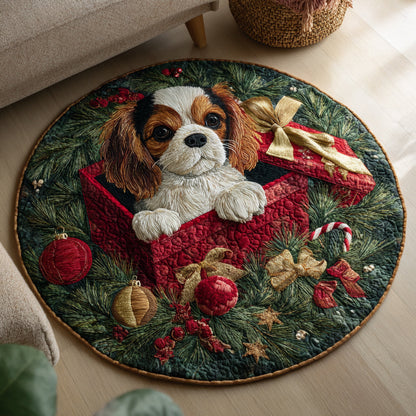 Merry King Charles Quilted Round Mat VTQ-Myprintsy