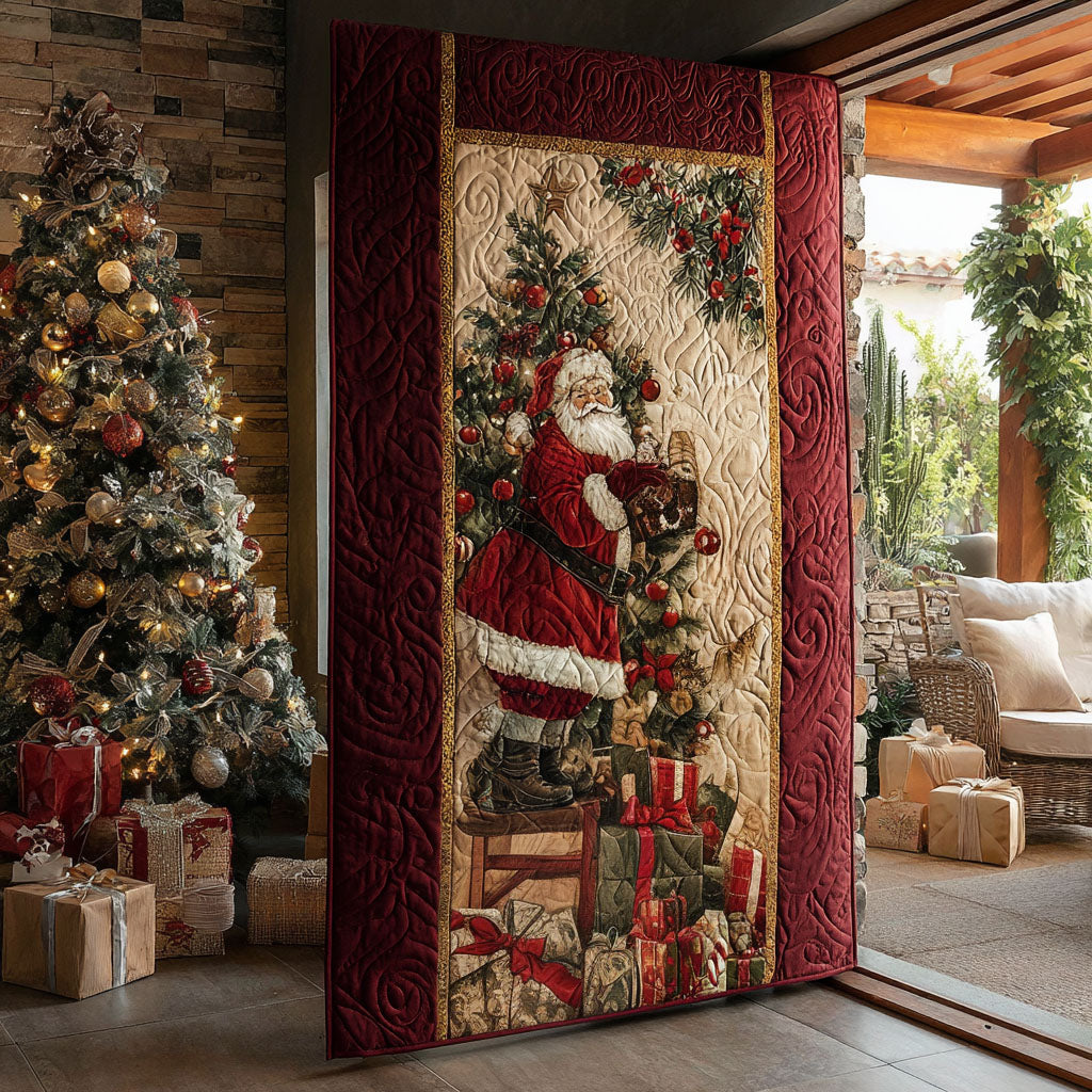 Merry Maker Santa Quilted Door Cover VTQ-Myprintsy