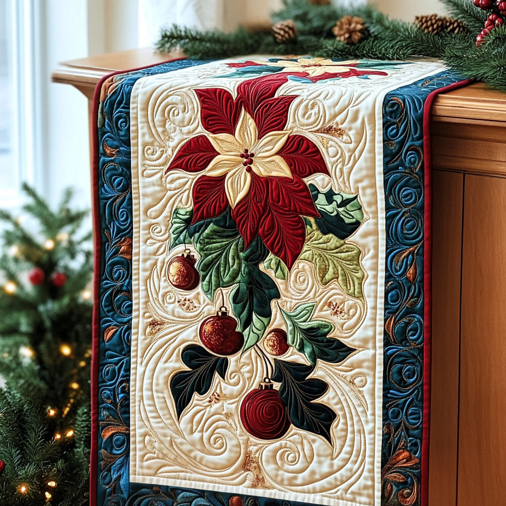 Merry Mistletoe Magic Quilted Table Runner VTQ-Myprintsy