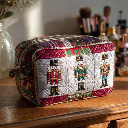 Merry Nutcracker Quilted Makeup Bag VTQ-Myprintsy