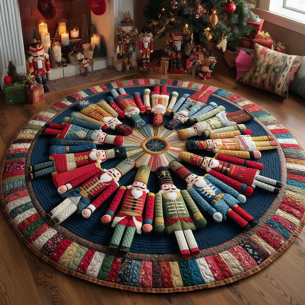Merry Nutcracker Quilted Round Mat VTQ-Myprintsy
