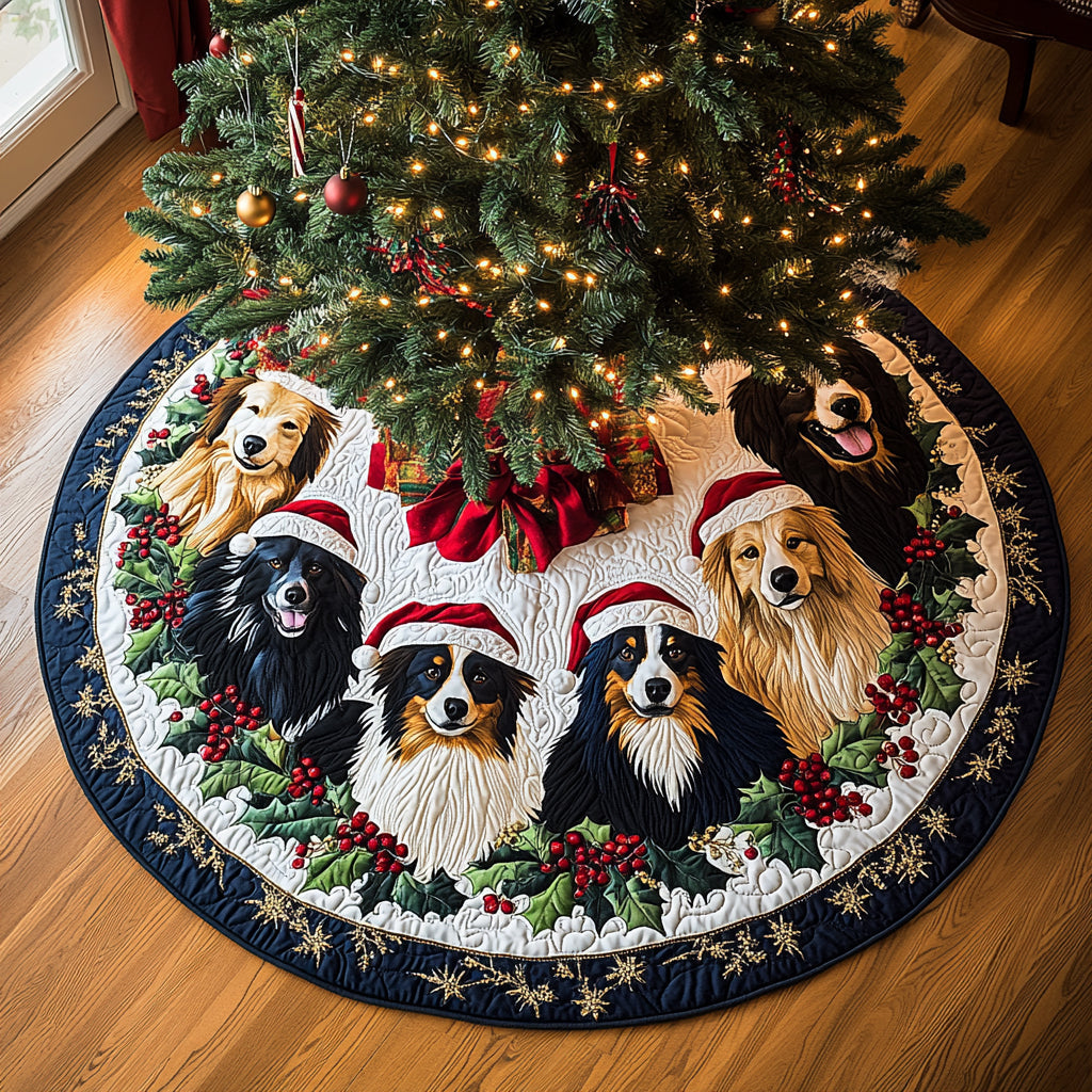 Merry Paws Christmas Quilted Tree Skirt-Myprintsy