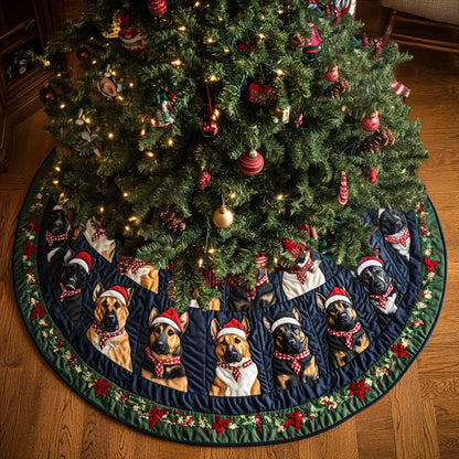 Merry Shepherd Whispers Quilted Christmas Tree Skirt-Myprintsy