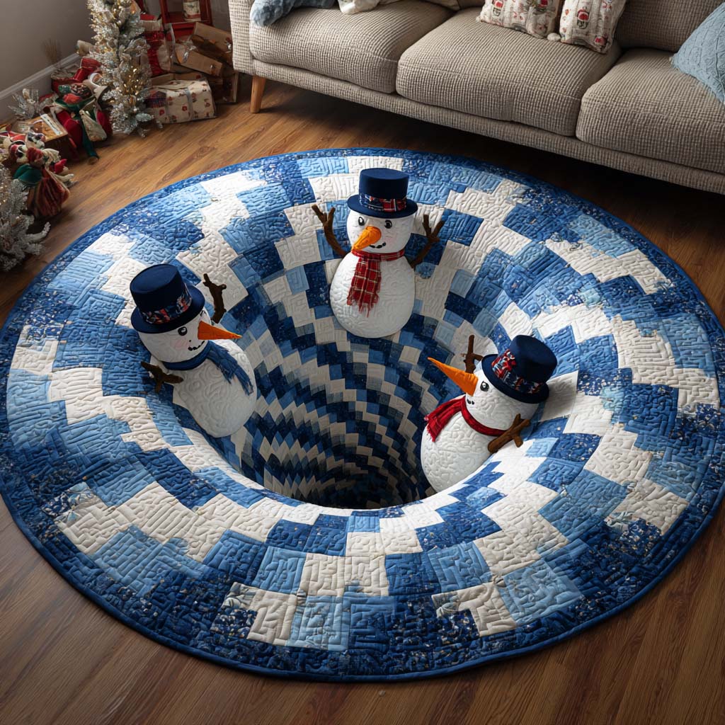 Merry Swirl Quilted Round Mat VTQ-Myprintsy