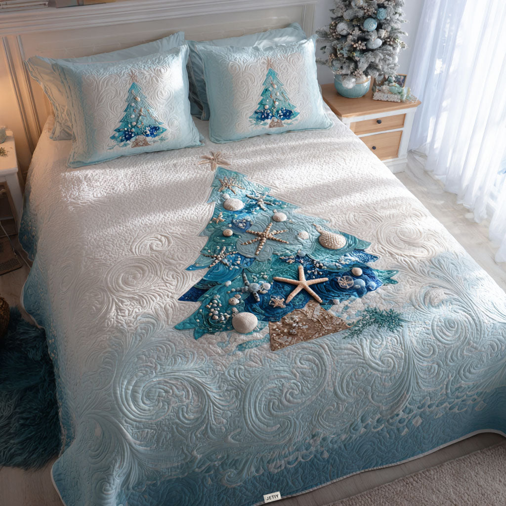 Merry Tides -Piece Quilted Bedding Set VTQ-Myprintsy