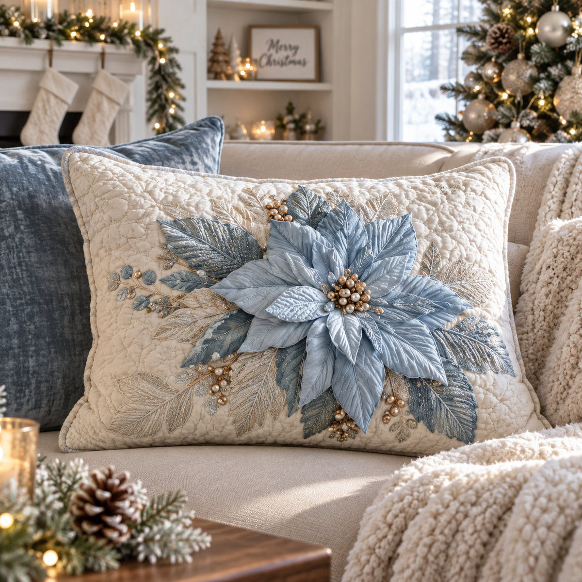 Midnight Bloom Quilted Beding Pillow Case VTQ-Myprintsy