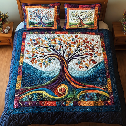 Midnight Garden Harmony -Piece Quilted Bedding Set VTQ-Myprintsy