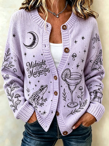 Midnight Margaritas - Halloween Witch Cardigan-Myprintsy