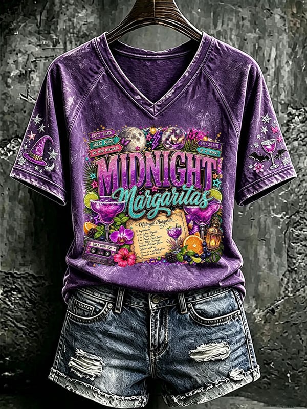 Midnight Margaritas - Halloween Witch Casual Shirt-Myprintsy