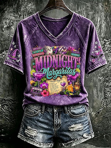 Midnight Margaritas - Halloween Witch Casual Shirt-Myprintsy