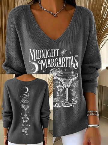 Midnight Margaritas - Halloween Witch Casual Sweatshirt-Myprintsy