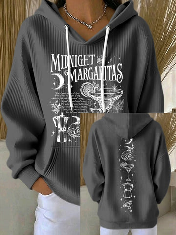 Midnight Margaritas - Halloween Witch Casual Sweetshirt-Myprintsy