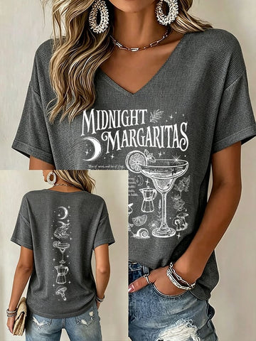 Midnight Margaritas - Halloween Witch Casual T-Shirt-Myprintsy