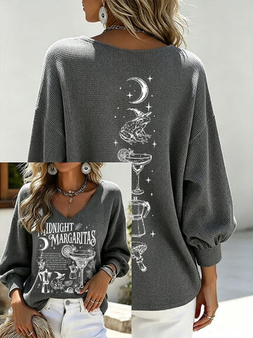 Midnight Margaritas - Halloween Witch Casual T-Shirt-Myprintsy