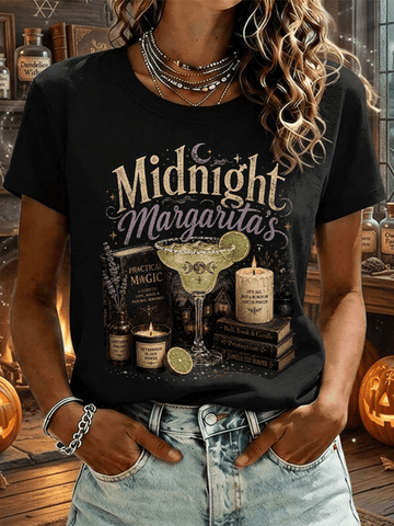 Midnight Margaritas - Halloween Witch Shirt-Myprintsy