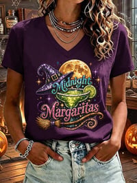 Midnight Margaritas - Halloween Witch Shirt-Myprintsy