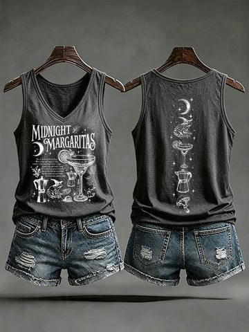 Midnight Margaritas - Halloween Witch Tank Top-Myprintsy