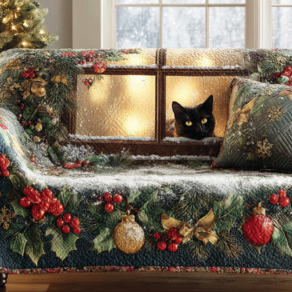 Midnight Noel Quilted Sofa Cover VTQ-Myprintsy