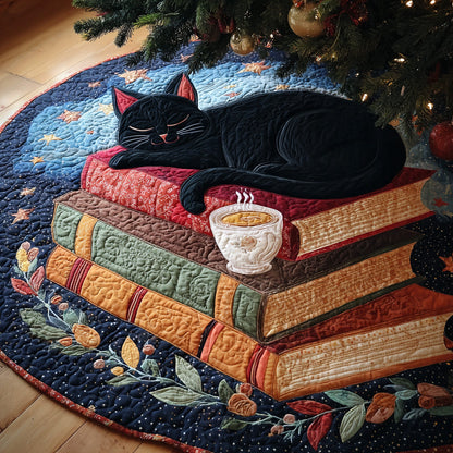 Midnight Reading Christmas Quilted Tree Skirt-Myprintsy
