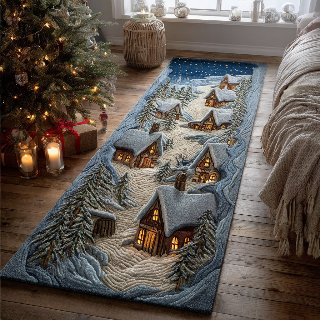 Midnight Snow Trail Runner Carpet VTQ-Myprintsy