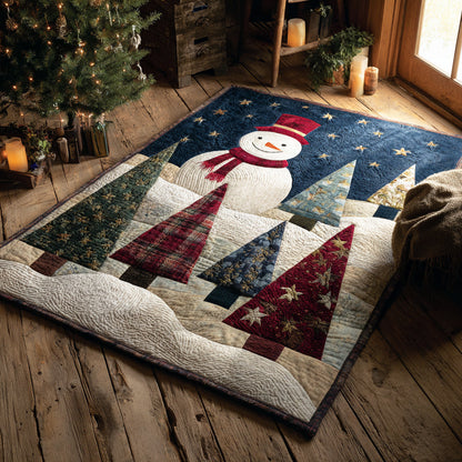 Midnight Snowman Star Area Rug VTQ-Myprintsy