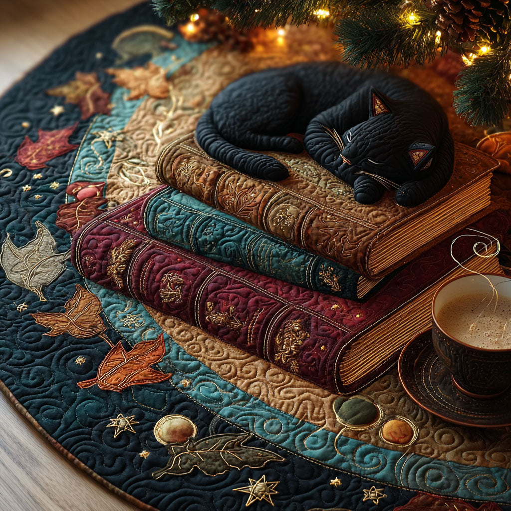 Midnight Tales Christmas Quilted Tree Skirt-Myprintsy