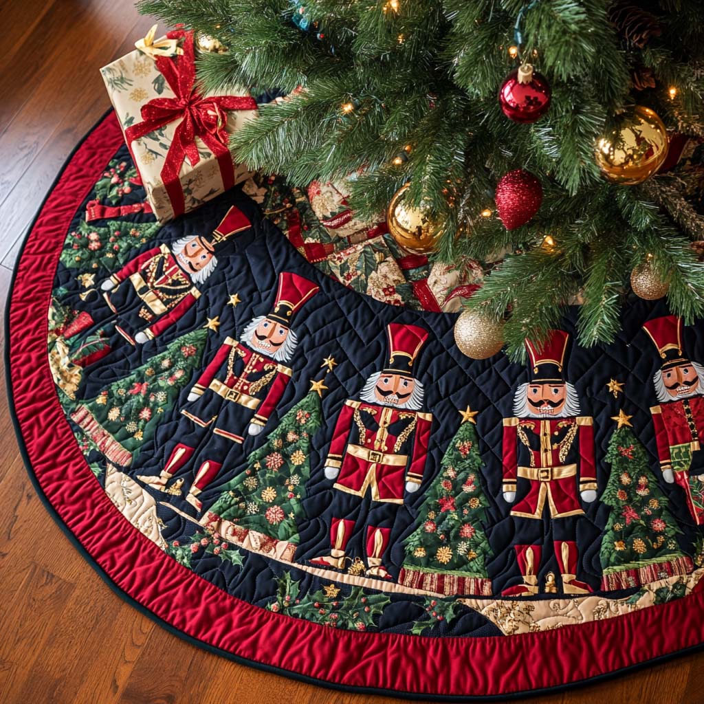 Mistletoe Magic Christmas Quilted Tree Skirt-Myprintsy
