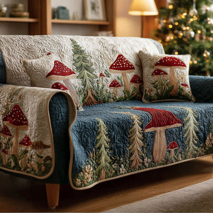 Misty Woodland Quilted Sofa Cover VTQ-Myprintsy