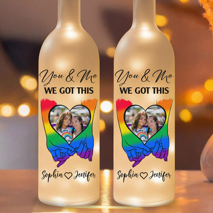 Rainbow Love - Personalized Bottle Lamp