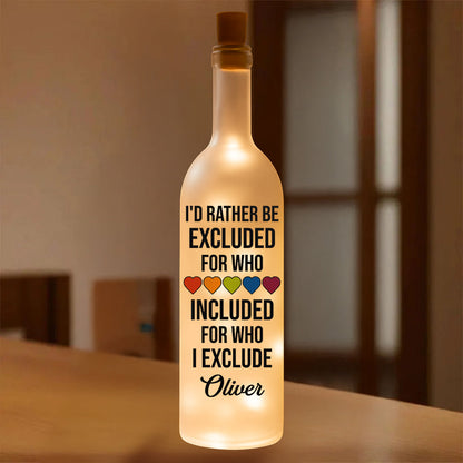 Best Quote For LGBTQ - Personalized Bottle Lamp