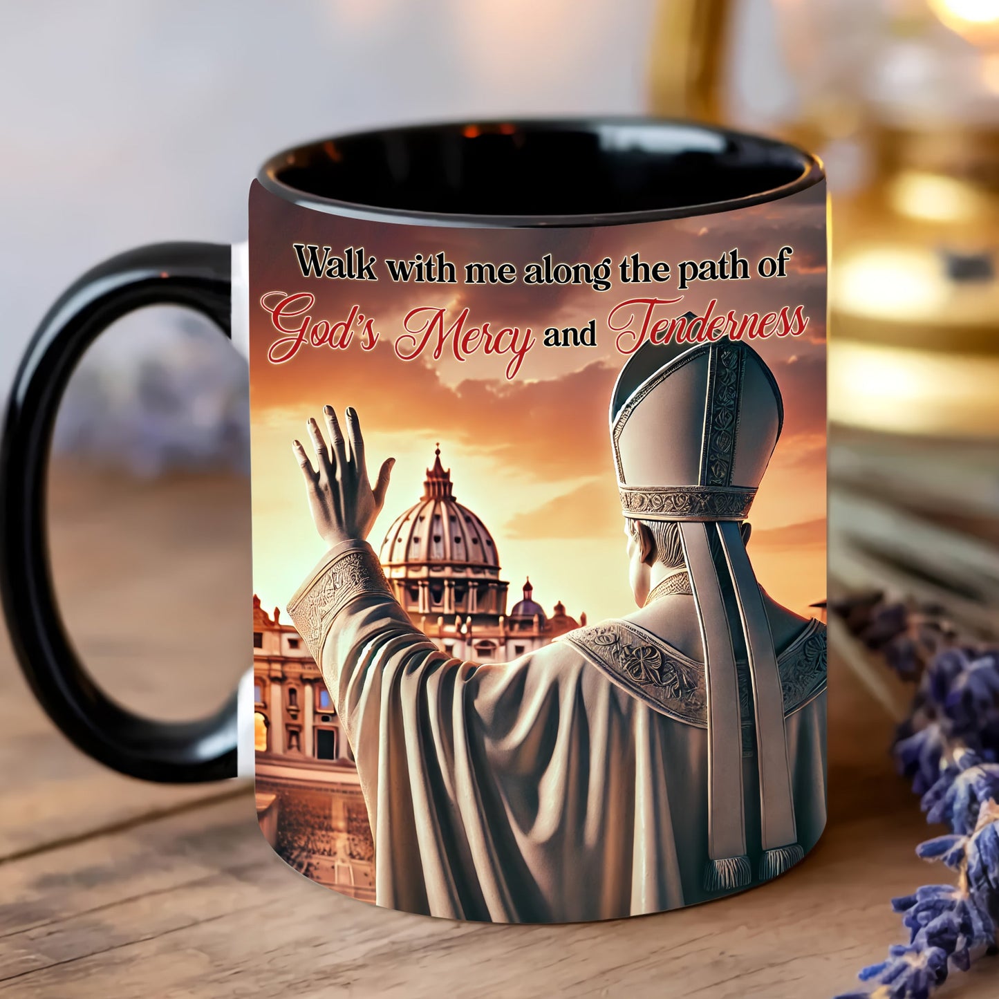 Path of God's Mercy & Tolerance - Inspirational Catholic Accent Mug