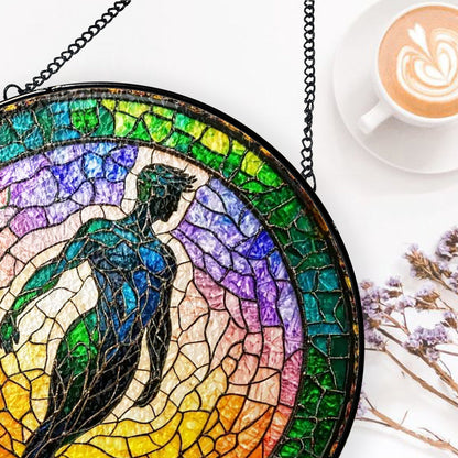 Attractive Strong Gay - Personalized Stained Glass Window Hanging Suncatcher