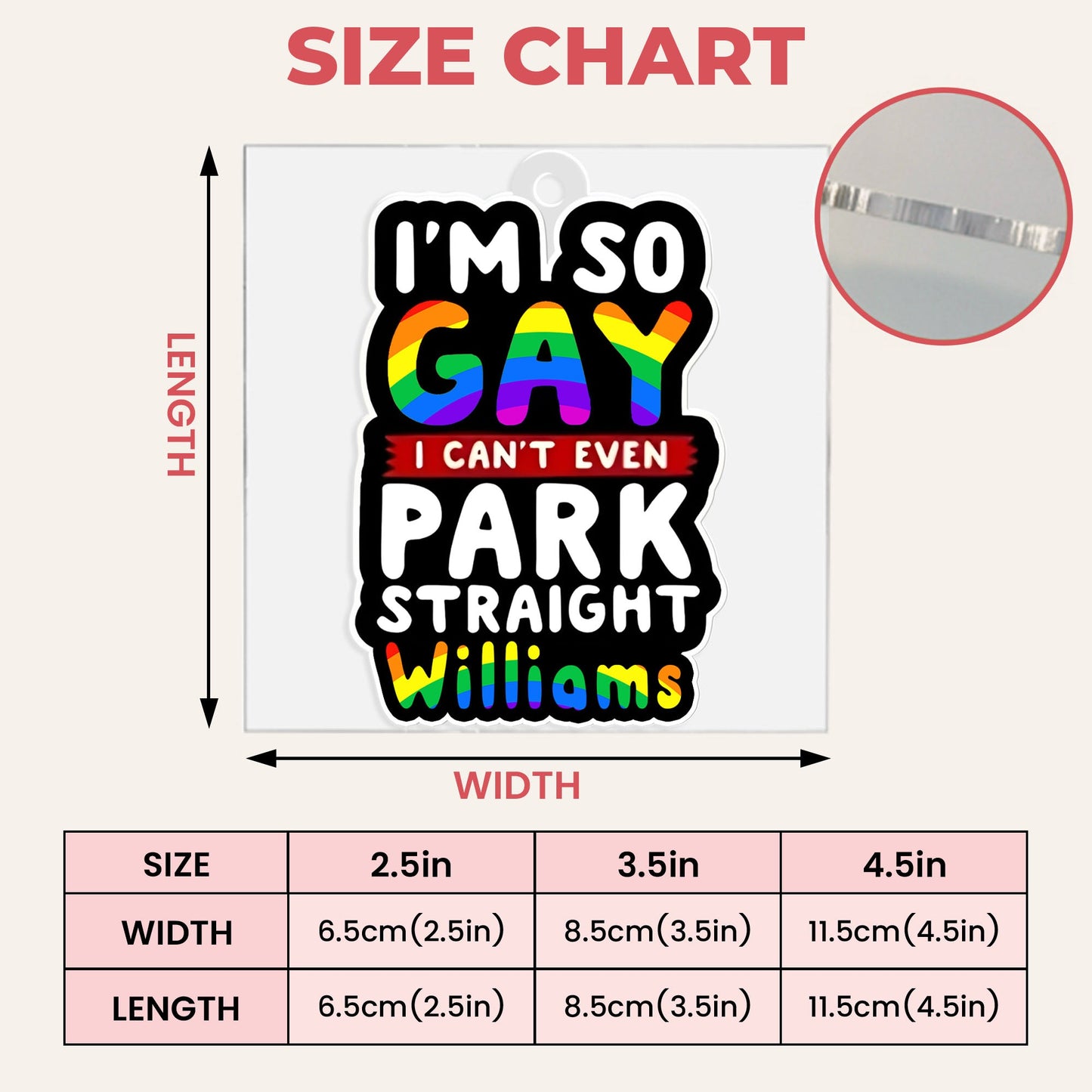 I’m So Gay, I Can’t Even Park Straight - Personalized Rear View Mirror Accessory