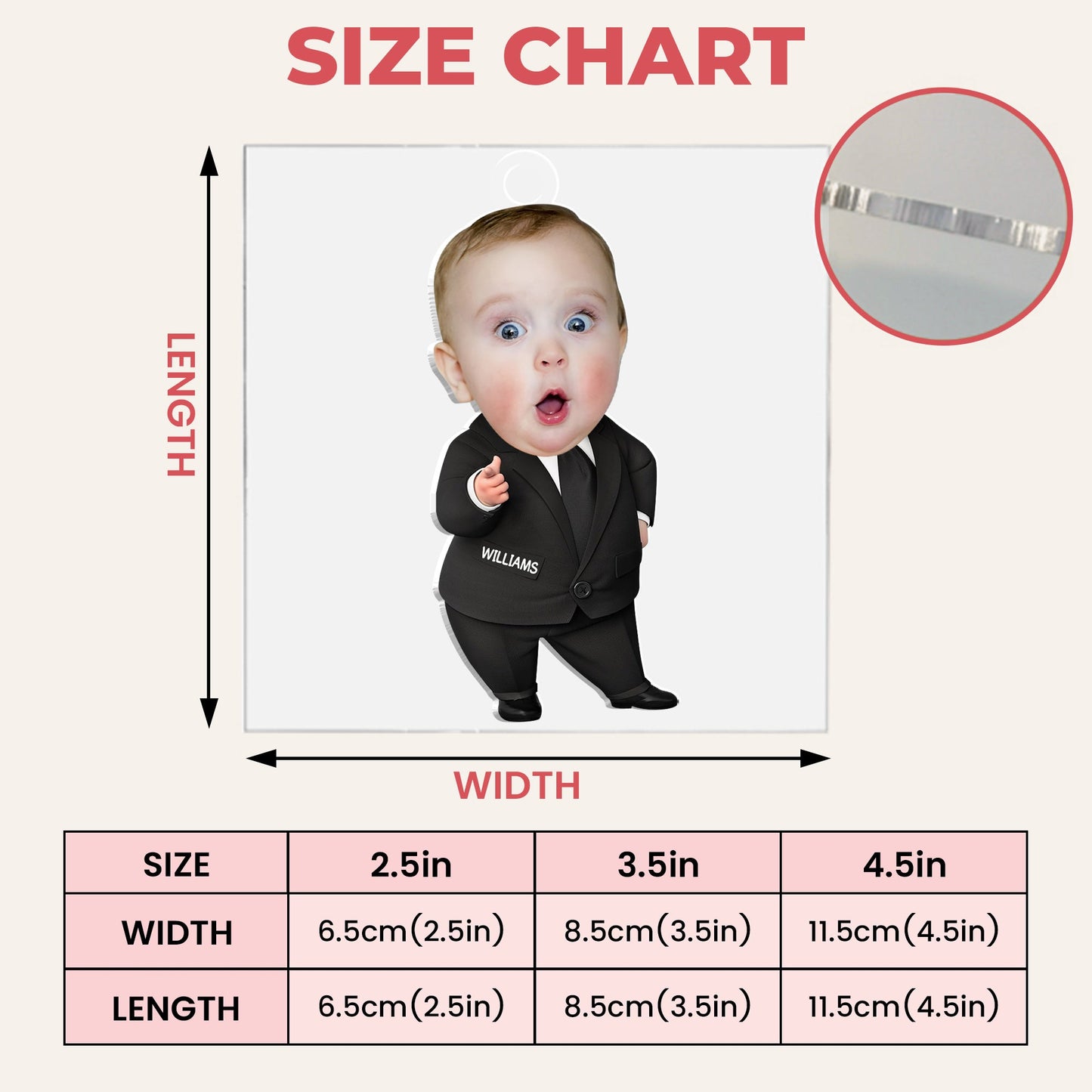 Funny Boss Baby – Suit Up Your Ride - Personalized Acrylic Car Hanger