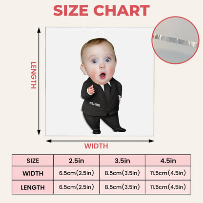Funny Boss Baby – Suit Up Your Ride - Personalized Acrylic Car Hanger