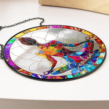 Spiritual Healing Gift for Inner Peace - Personalized Stained Glass Window Hanging Suncatcher