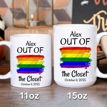 Out Of The Closet - Personalized Pride Mug
