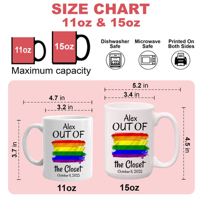 Out Of The Closet - Personalized Pride Mug