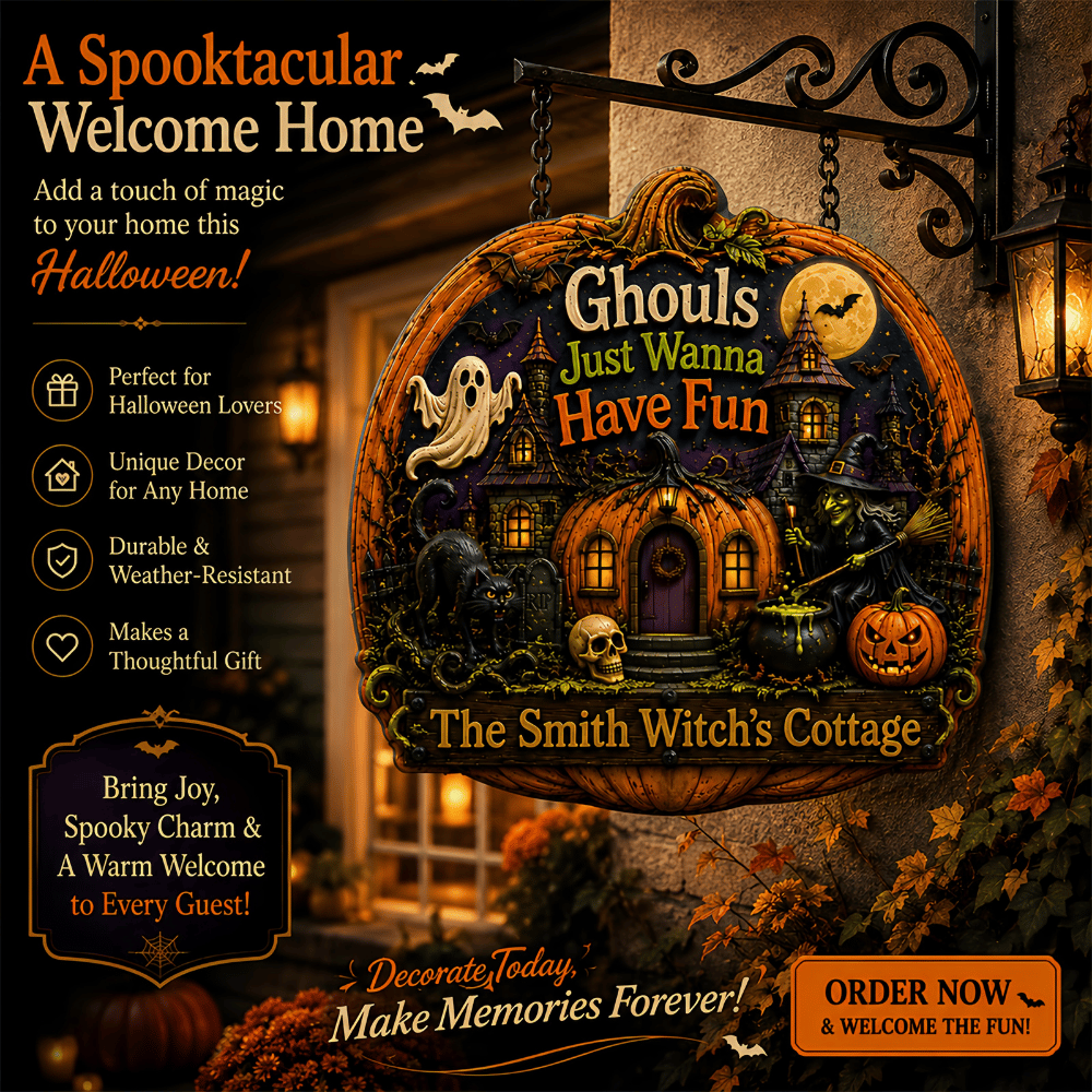 Ghouls Just Wanna Have Fun - Personalized Custom Shaped Metal Sign - Gift For Halloween
