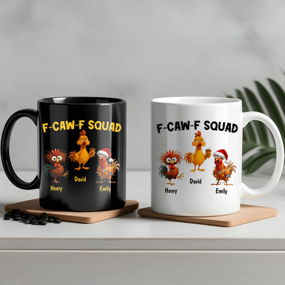 F-Caw-F Crow Squad - Funny Mug - Gift For Family Members, Coworkers, Friends - Personalized Mug