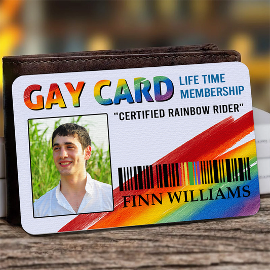 LGBTQ+ Card, Lifetime Membership - Personalized Aluminum Wallet Card