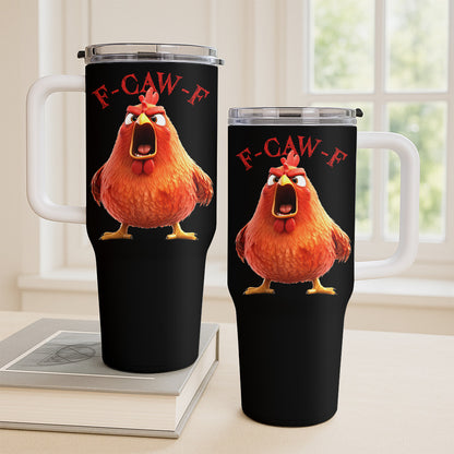 Funny Mug - F-Caw-F Crow Joke - Gift For Family Members, Coworkers, Friends - Personalized Tumbler Cup