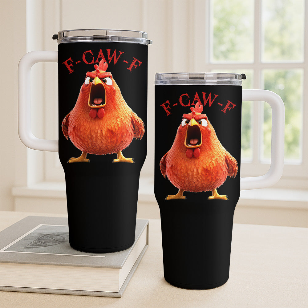 F-Caw-F Crow Joke - Gift For Family Members, Coworkers, Friends - Personalized Tumbler Cup