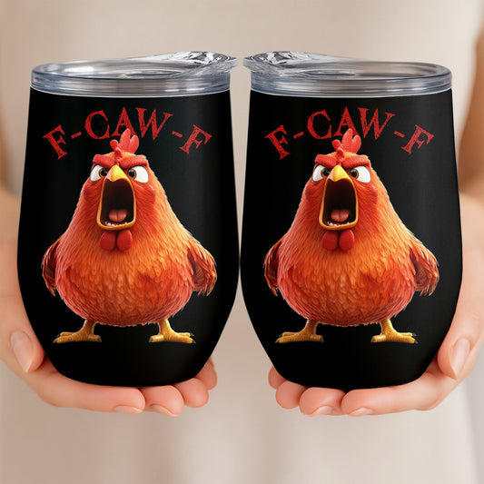 Funny Mug - F-Caw-F Crow Joke - Gift For Family Members, Coworkers, Friends - Personalized Tumbler Cup