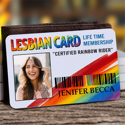 LGBTQ+ Card, Lifetime Membership - Personalized Aluminum Wallet Card